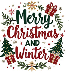 Merry Christmas 2025  for t-shirt design