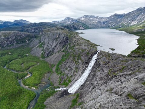 Litlverivassforsen, Rago Nationalpark, Norwegen