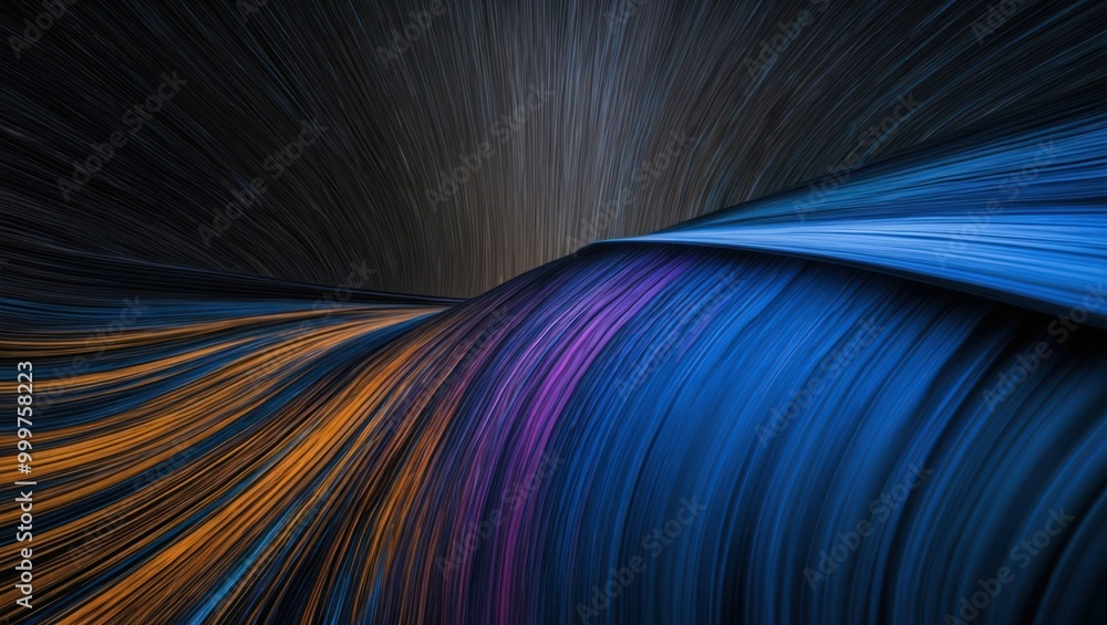 Poster dynamic abstract wave pattern with vibrant colors evokes energy and creativity, perfect for modern d