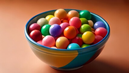  Colorful candy delight in a vibrant bowl