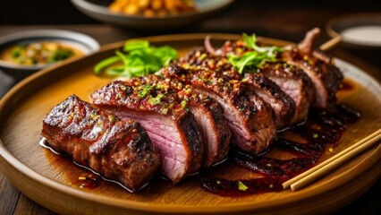  Deliciously grilled meat ready to be savored