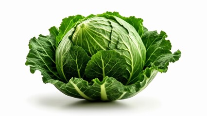 Obraz premium Fresh vibrant green cabbage head