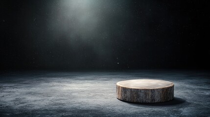 Attractive podium setup in a spacious sport arena showcasing a modern design template ideal for advertising and marketing presentations providing a clean backdrop for product visibility