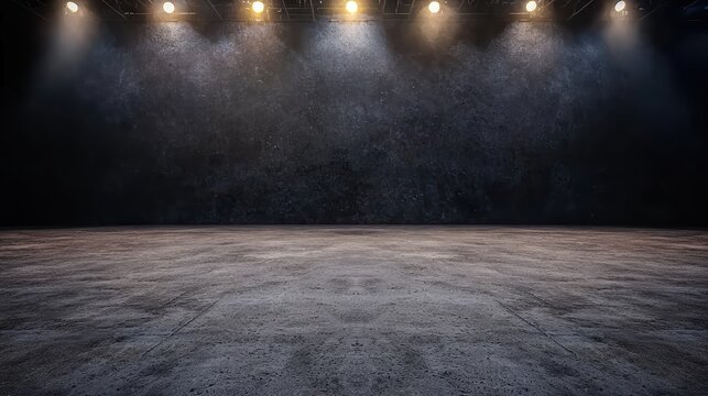 Beautifully designed stage platform in a spacious sport stadium perfect for business branding and product showcase providing a clean and modern aesthetic for marketing visuals