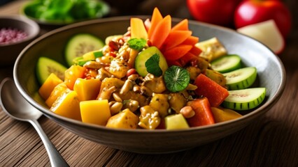  Fresh and vibrant salad ready to be savored
