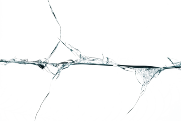 Cracked glass effect with transparent background cut out design element