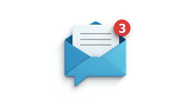 Unread emails icon graphic isolated on a white background
