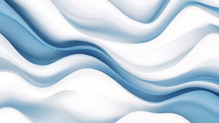 Fototapeta premium Abstract Blue Waves in Soft Flowing Patterns