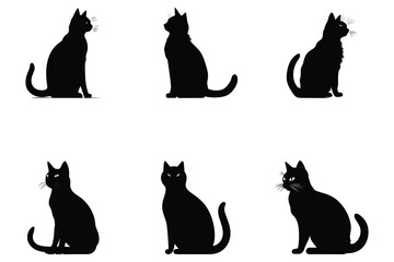 Cat silhouette vector