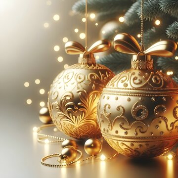 Decorative Christmas Balls with Luxury Patterns  Unique, Creative, and Eye-Catching Festival Celebration Design