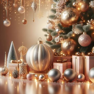 Decorative Christmas Balls with Luxury Patterns  Unique, Creative, and Eye-Catching Festival Celebration Design