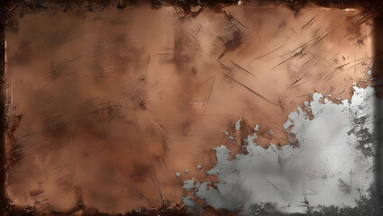 Dirty metal texture with scratches and cracks in grunge style, metal background Ai Generative