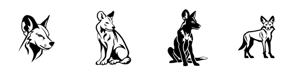 Creative abstract line art illustration on a white isolated background.