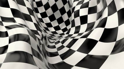 Obraz premium A close-up shot of a unique checkered fabric pattern in black and white