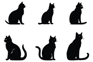 Cat silhouette vector