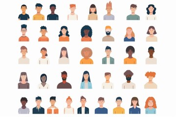 A group of individuals with various hairstyles and expressions