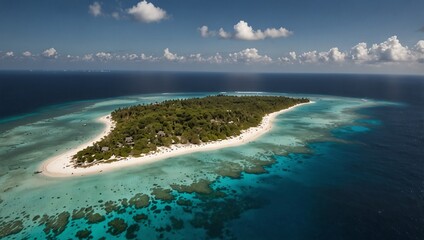 Obraz premium view of the island sea