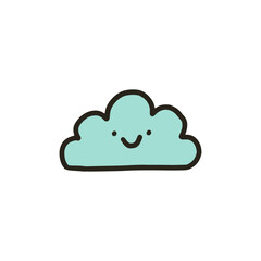 cloud icon cartoon vector illustration