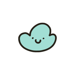 cloud icon cartoon vector illustration