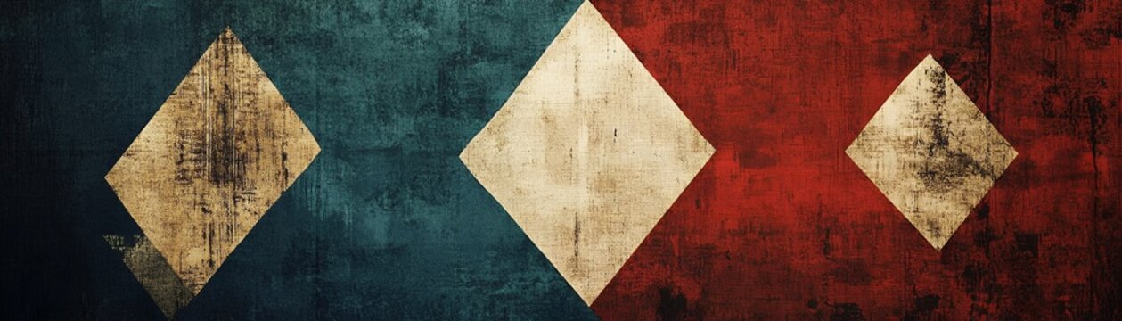 Abstract grunge background with diamond shapes.
