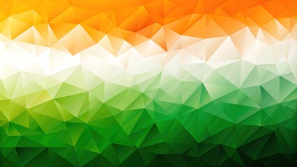 Obraz premium Green orange white abstract geometric background for presentation Elegance and simplicity Long Shot