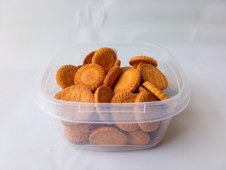 coconut biscuit isolated clean on white