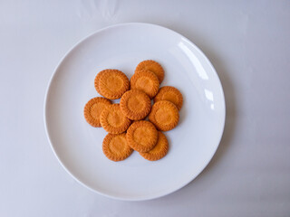 coconut biscuit isolated clean on white