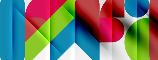 Round shapes, circles and lines minimal geometric background. Vector Illustration For Wallpaper, Banner, Background, Card, Book Illustration, landing page