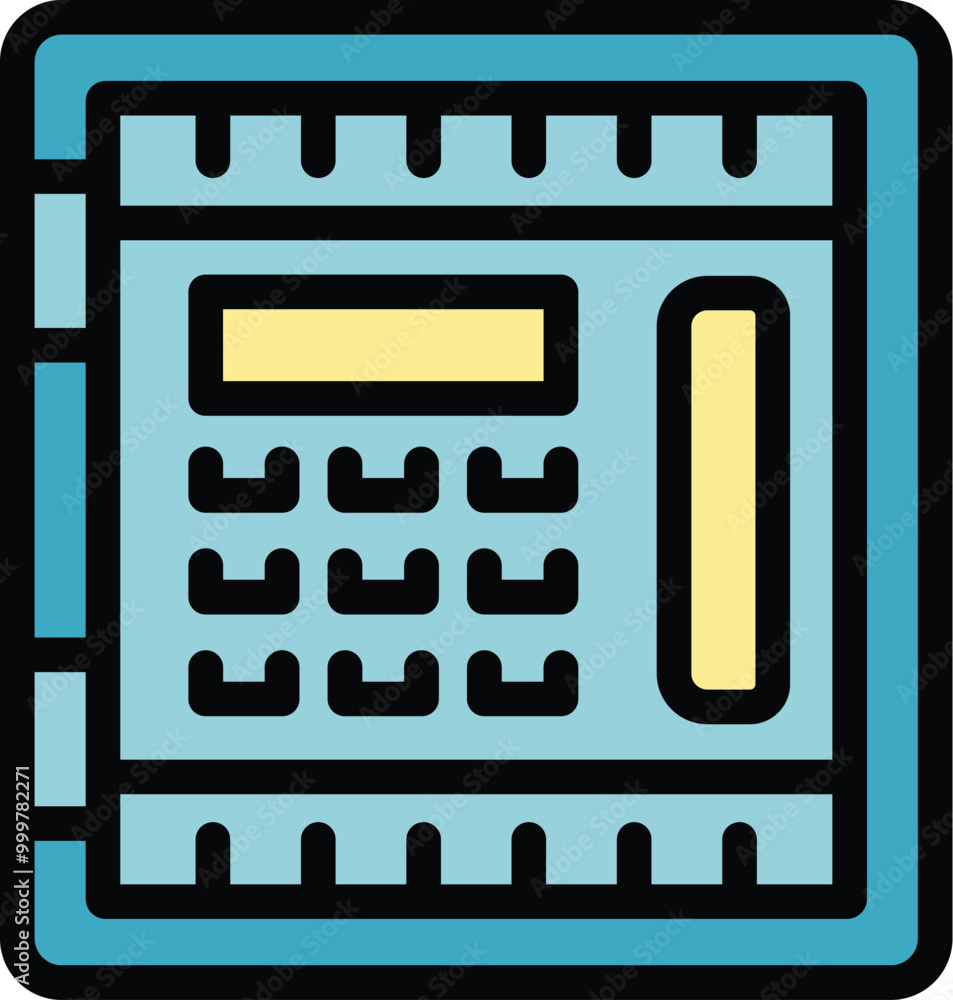 Poster modern intercom system with buttons, allowing for clear communication and access control