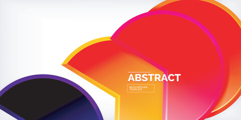 Trendy round shapes with triangular angle design element. Vector Illustration For Wallpaper, Banner, Background, Card, Book Illustration, landing page