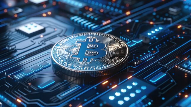 Bitcoin on Circuit Board