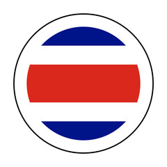 A round icon in the colors of the Costa Rican flag. 