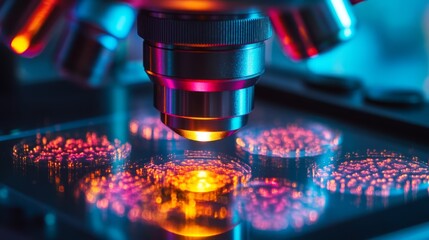 Colorful Microscope Close-Up