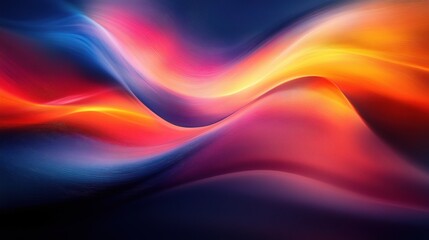 Obraz premium Colorful Abstract Waves in Flowing Motion