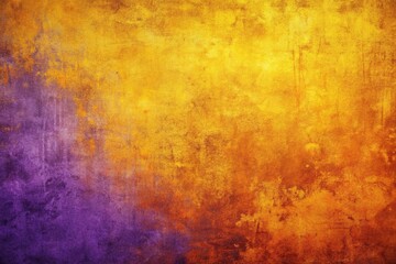 Grunge abstract background with yellow, orange, and purple noise texture gradient