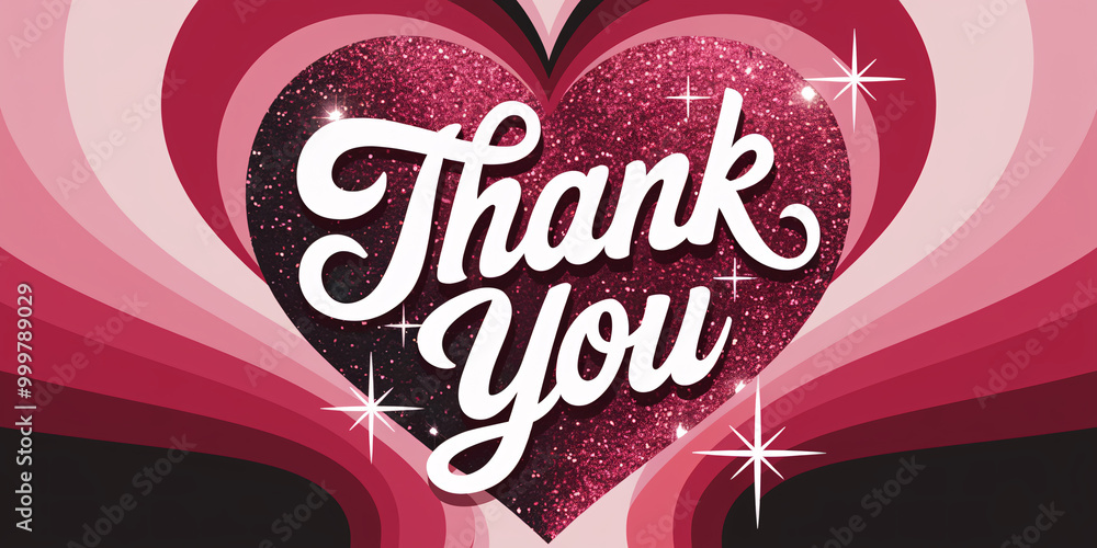 Poster a glittering red heart with 