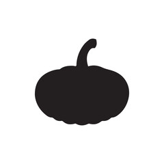 pumpkin silhouette vector design isolated on white background, Autumn pumpkin icon 