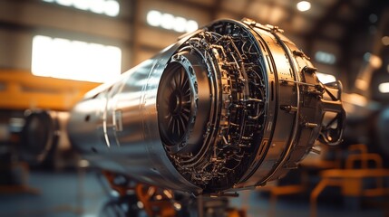 Aircraft Engine Close-Up