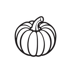 pumpkin silhouette vector design isolated on white background, Autumn pumpkin icon 