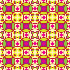 Seamless background created by many color lines and circles