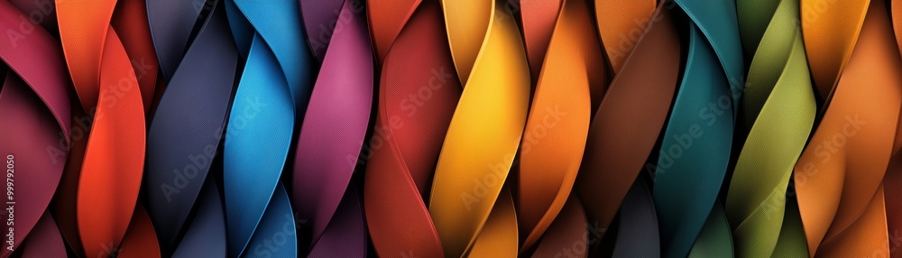 Poster abstract woven pattern with vibrant colors and intricate texture.