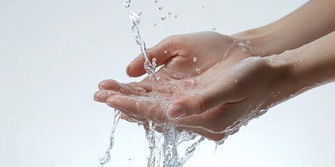 Fototapeta premium washing hands in water