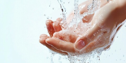 Fototapeta premium washing hands in water