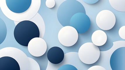  A sophisticated abstract geometric background featuring white and blue round shapes with subtle gradients and shadows.Design creates a sense of depth and dimension, perfect for a modern aesthetic. 