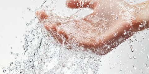 washing hands with water