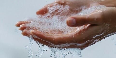 Fototapeta premium washing hands with water