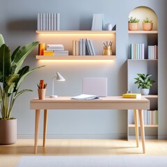Modern Workspace Living Room Interior Design Inspiration