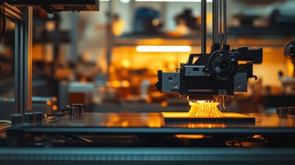 Fototapeta premium 3D Printing Process in Workshop