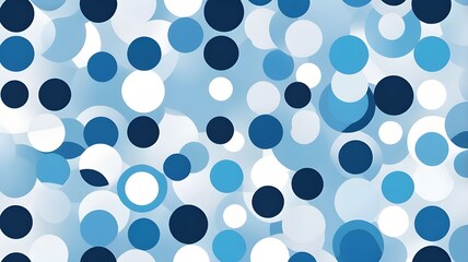 A contemporary abstract geometric background with white and blue round shapes arranged in a dynamic and rhythmic pattern. The clean lines and smooth gradients enhance the overall visual impact.