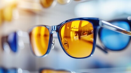 Stylish Eyewear in Trendy Store Display